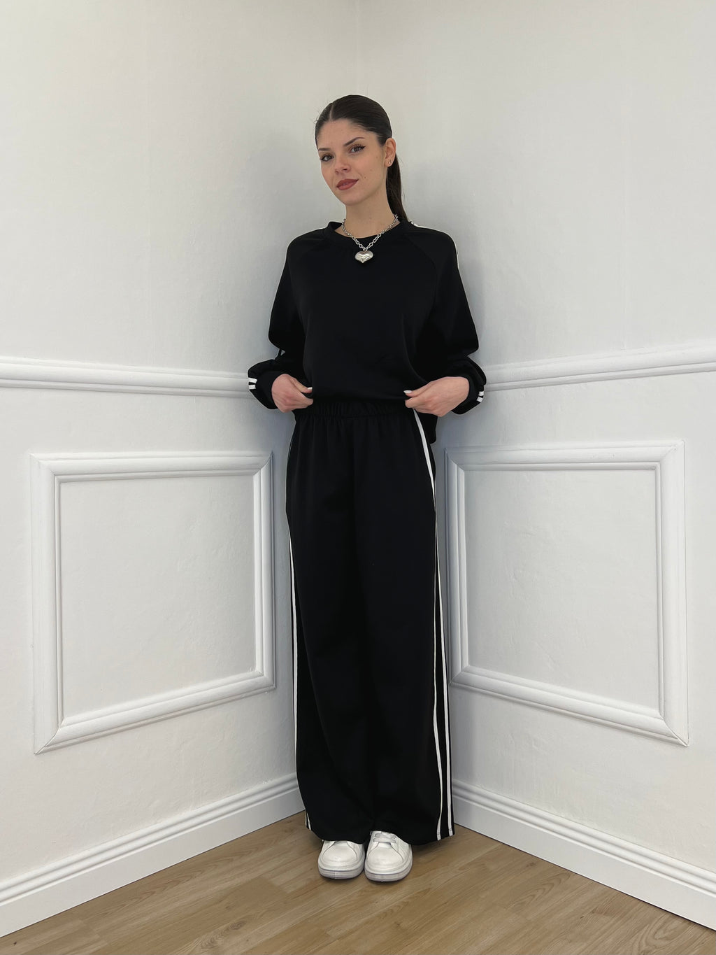 Tuta Bande Girocollo 88426 Nero