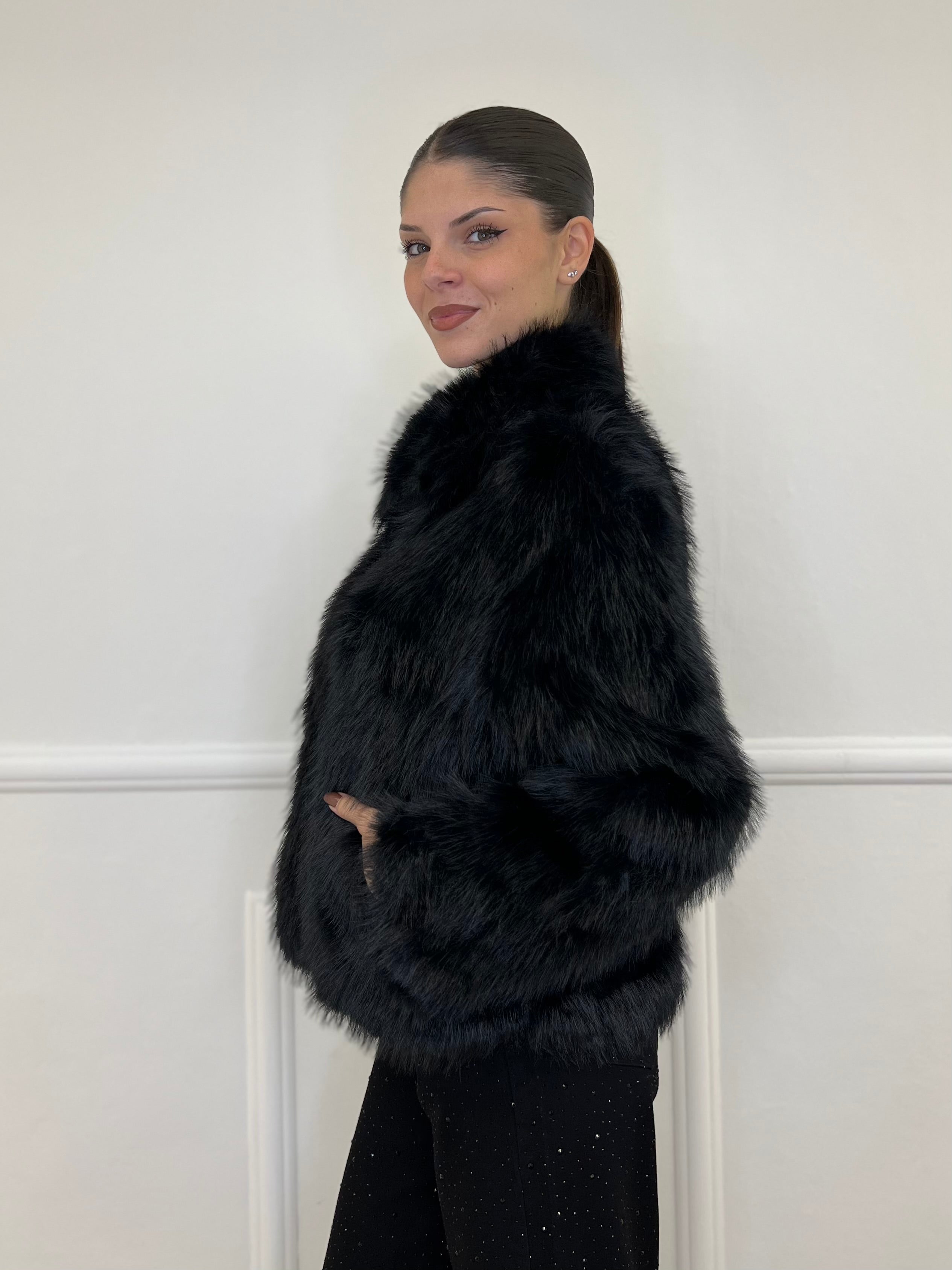 Pelliccia Zip C058 Nero