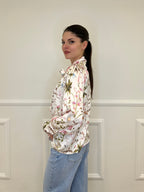 Camicia Floreale Con Fiocco 2598 Rosa