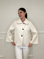 Giacca Neoprene Colletto 26088 Panna