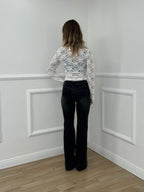 Camicia Pizzo Alamari 12314 Bianco