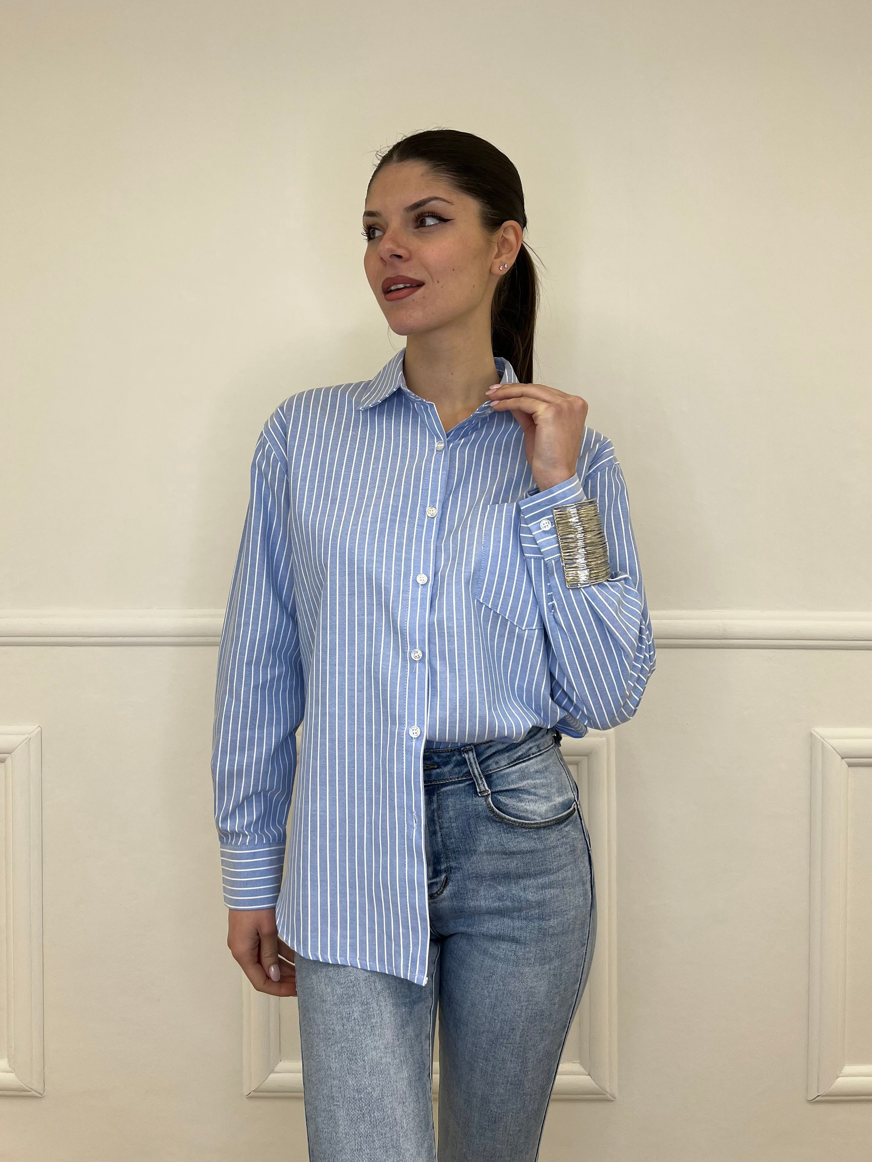 Camicia Oxford Bastoncino 171790 Azzurro