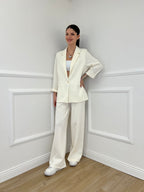 Blazer in Viscosa 27435 Panna