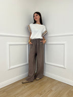 Pantalone Palazzo Lino I586 Fango