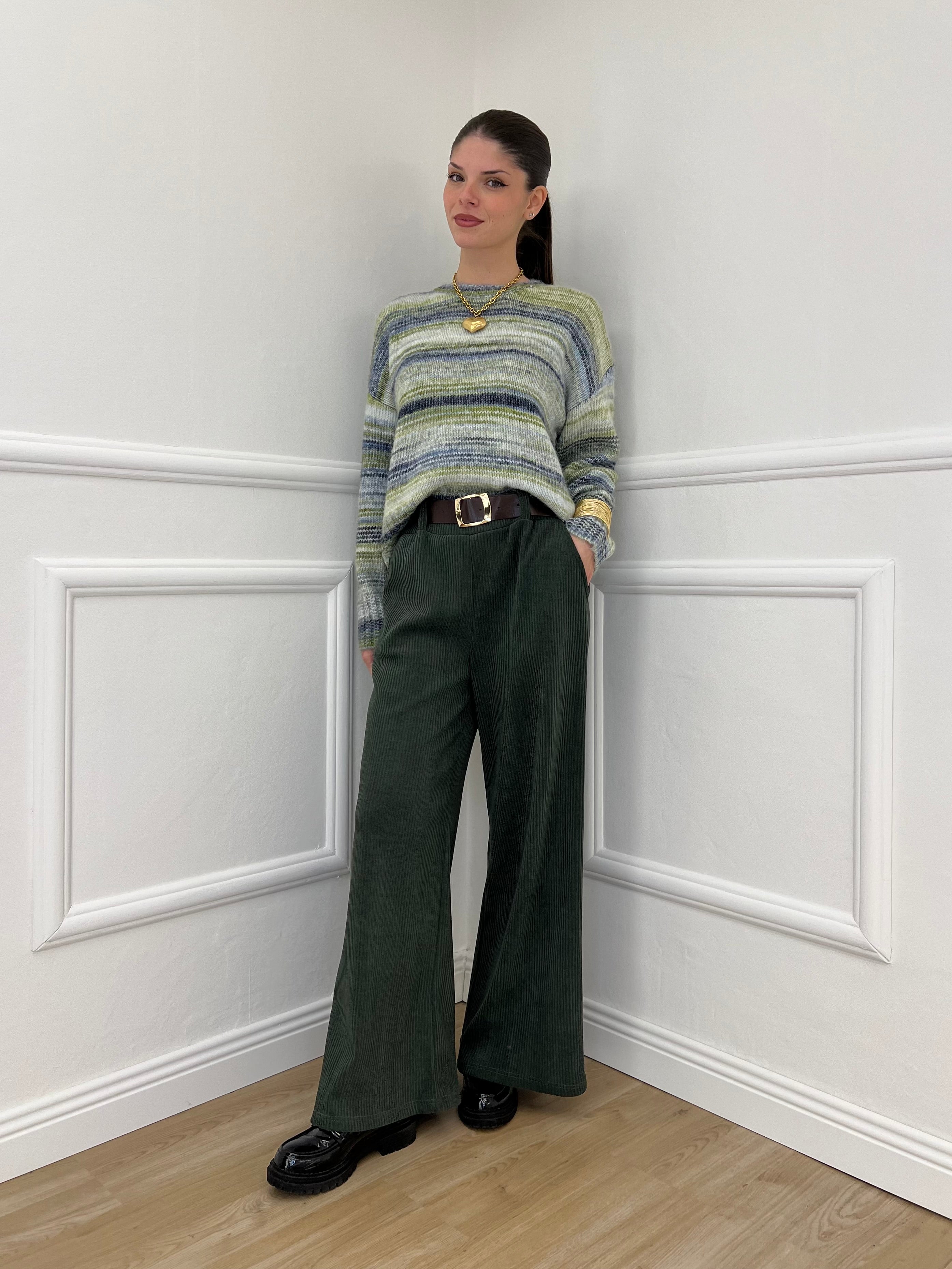 Pantalone Corduroy 6156 Verde