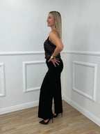 Top In Raso Con Pizzo 80228 Moro