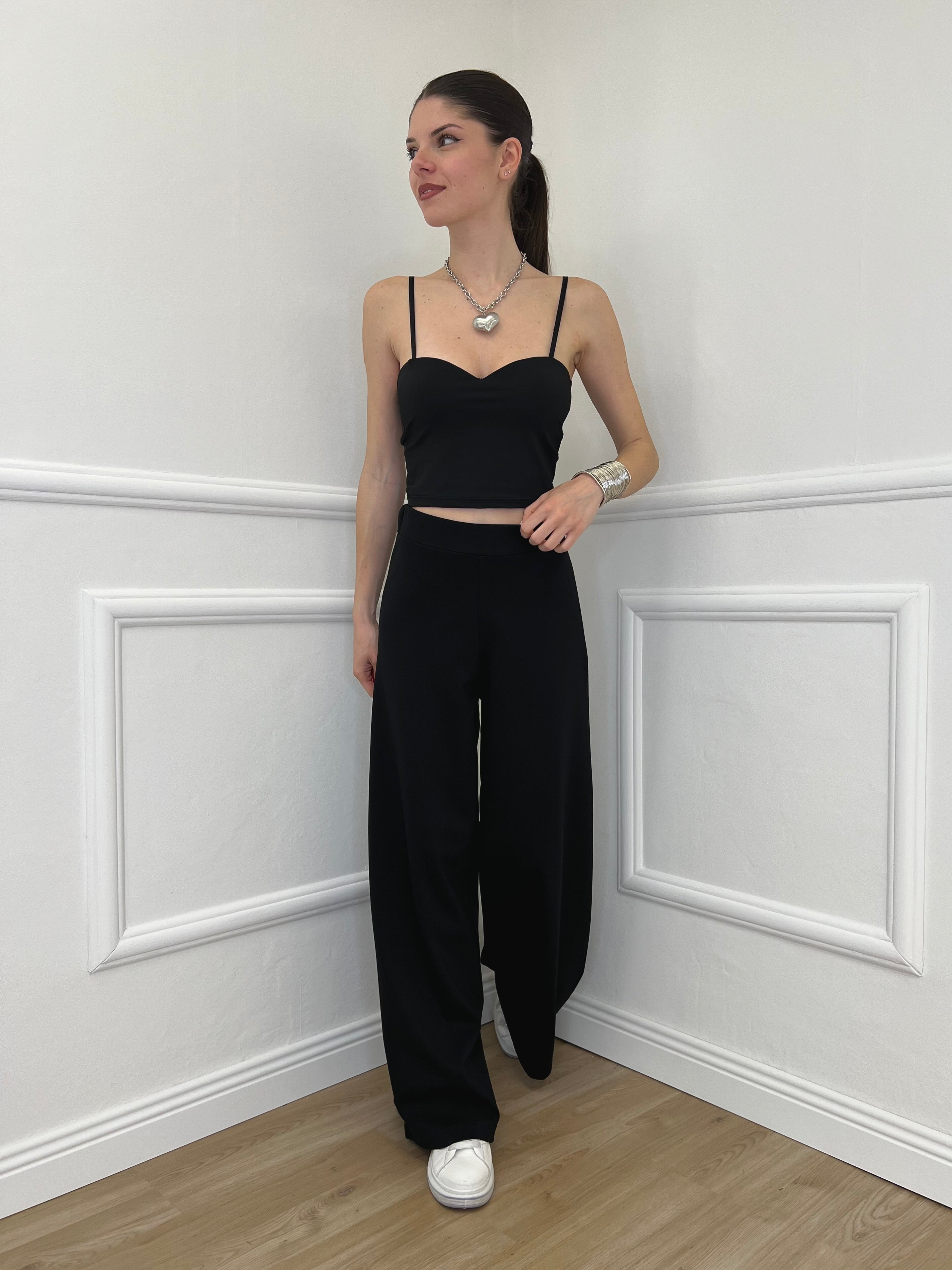 Top Con Spalline 25206 Nero
