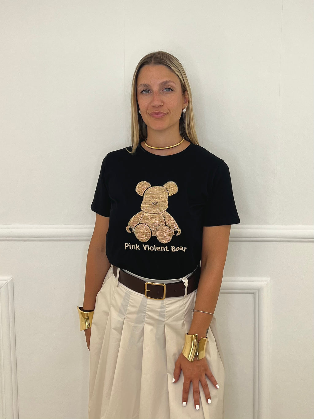 T-shirt Teddy Paillettes K6832