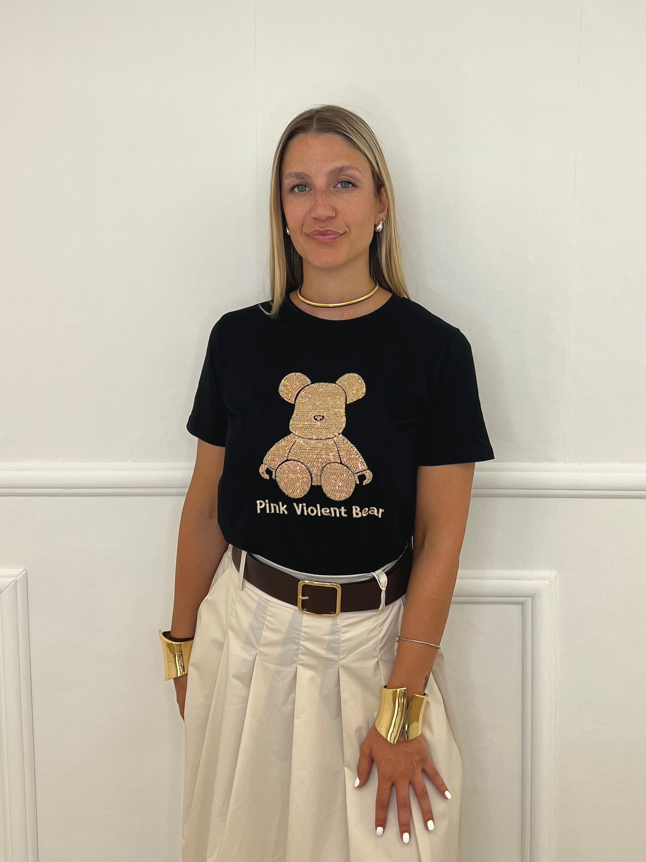 T-shirt Teddy Paillettes K6832