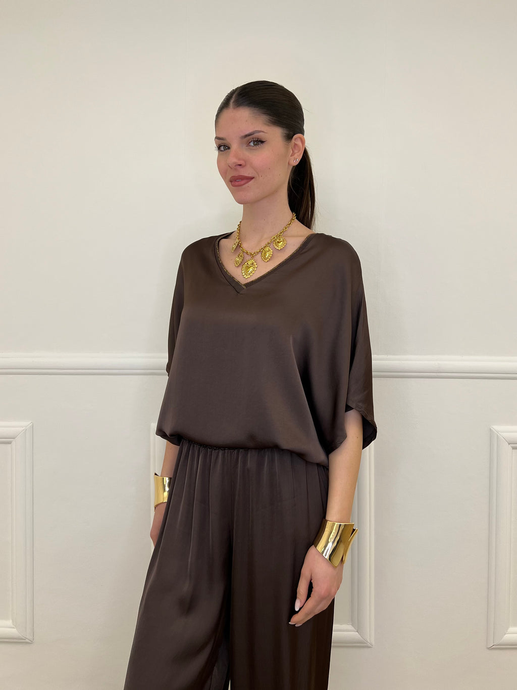 Completo Fluido Satin Con Lurex 061-062 Moro