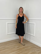 Vestito Corto In Crepe 11181 Nero