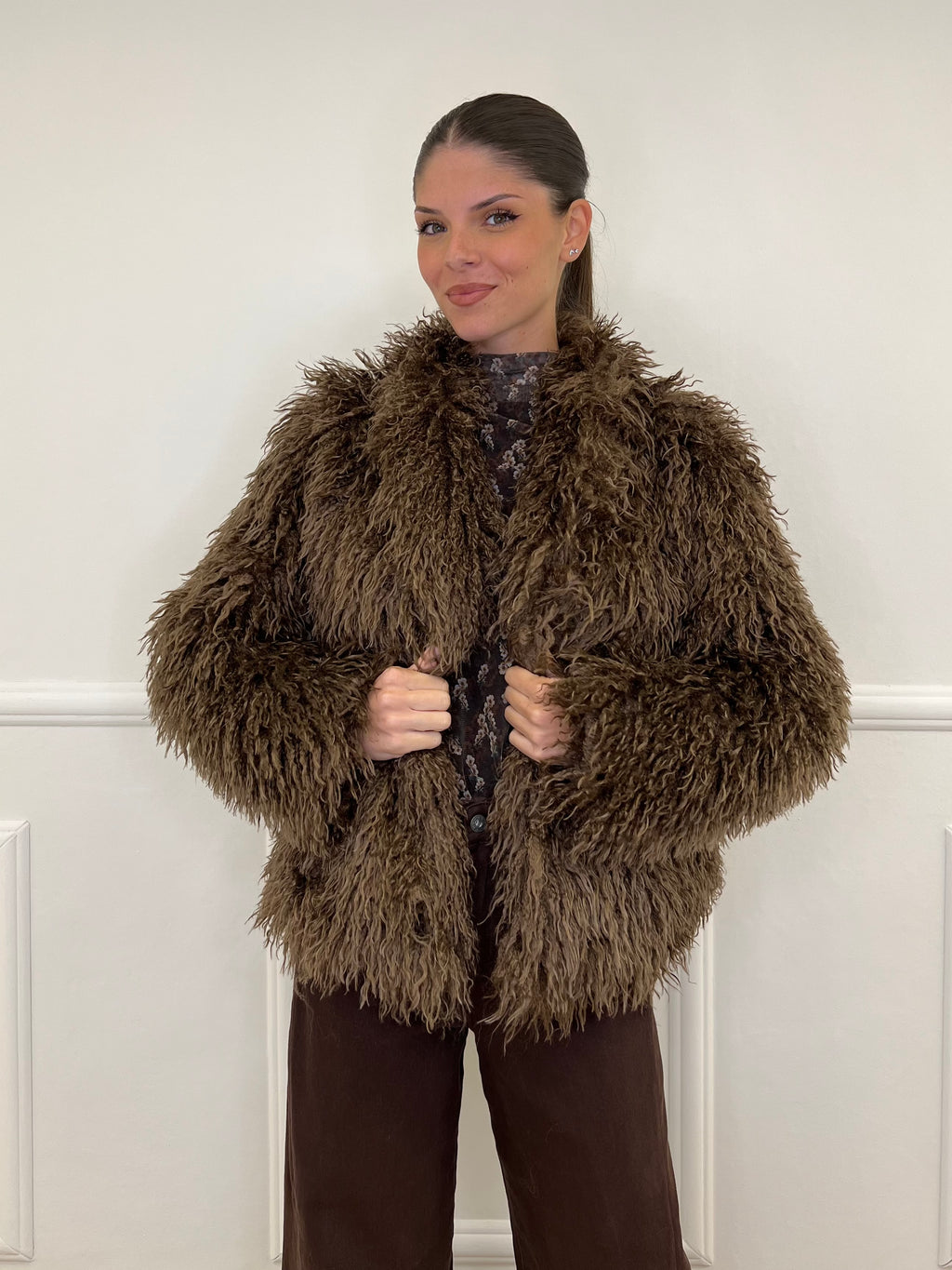 Kalgan AG002 Taupe Fur Coat