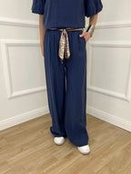 Pantalone Cupro Fusciacca 20527 Blu