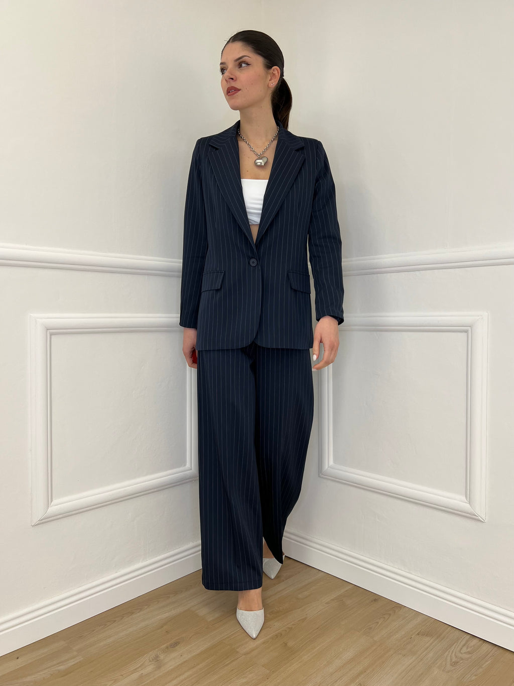 Tailleur Gessato G27636 Blu