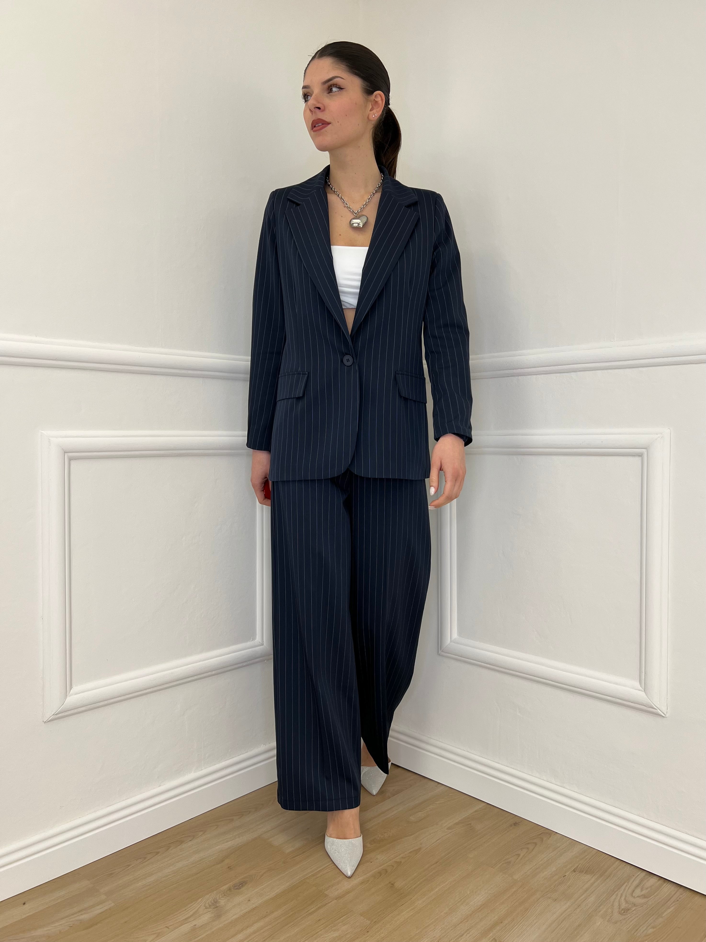 Tailleur Gessato G27636 Blu