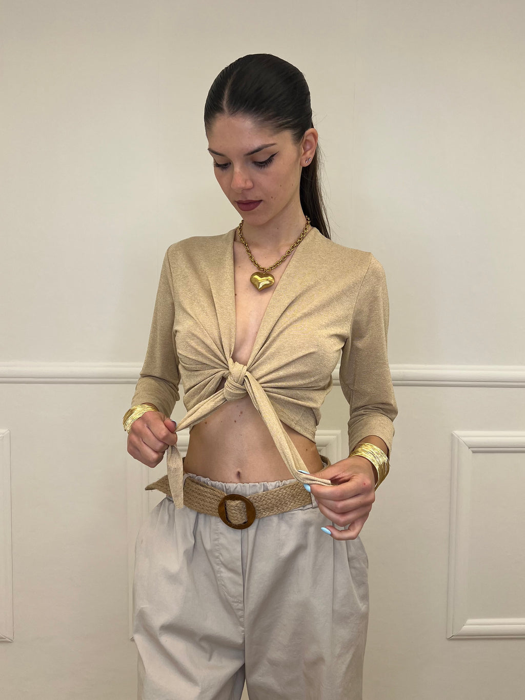 Coprispalle Aperto In Lurex 623 Oro