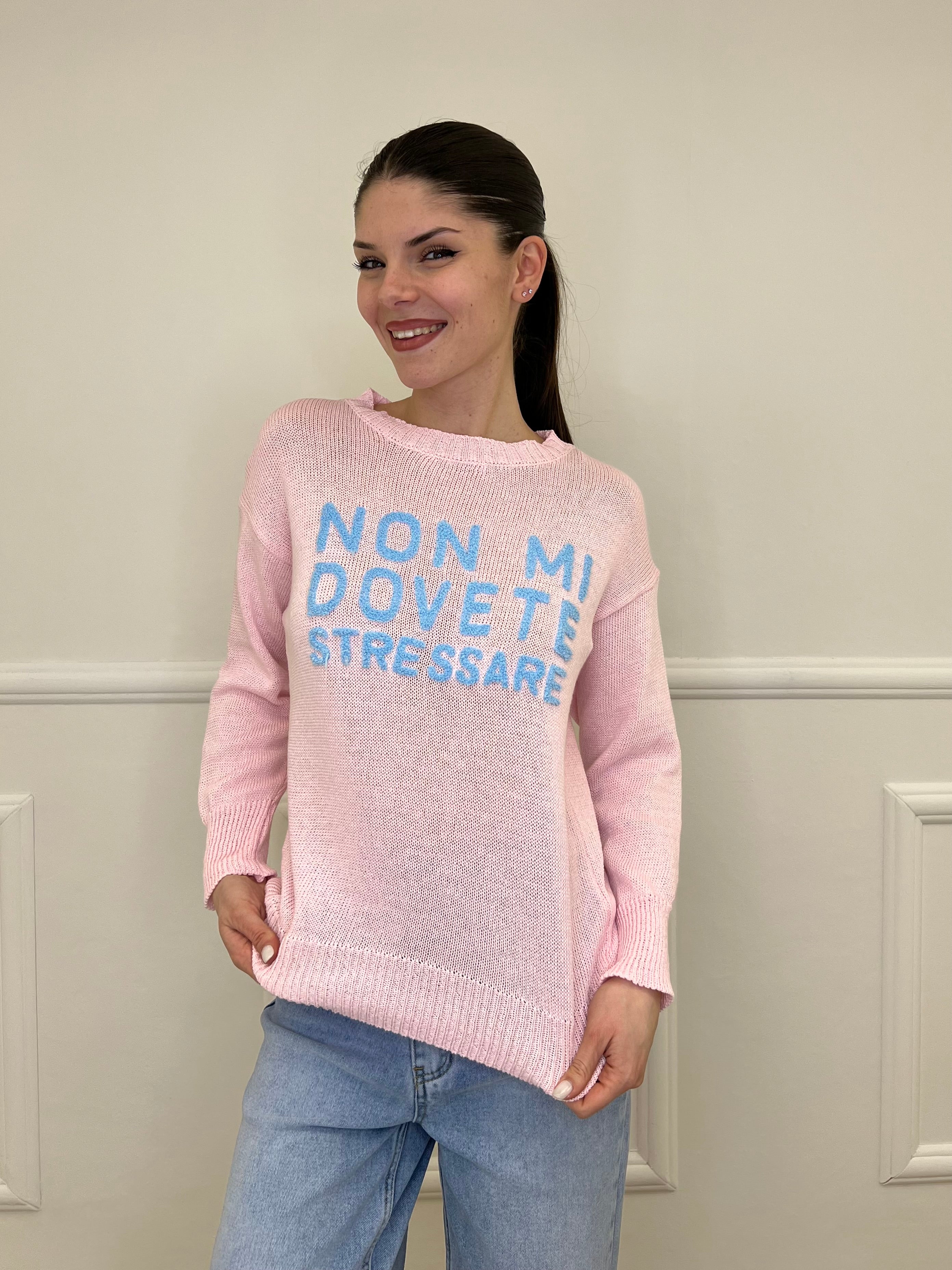 Maglia "Non Mi Dovete Stressare" 3695 Rosa