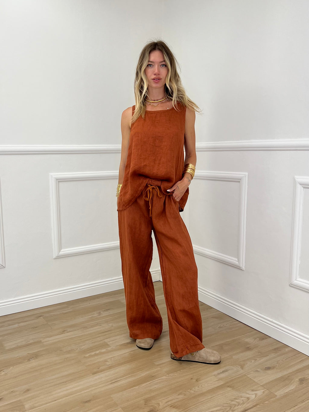 Top 100% Lino Bottoncini 89225 Mattone