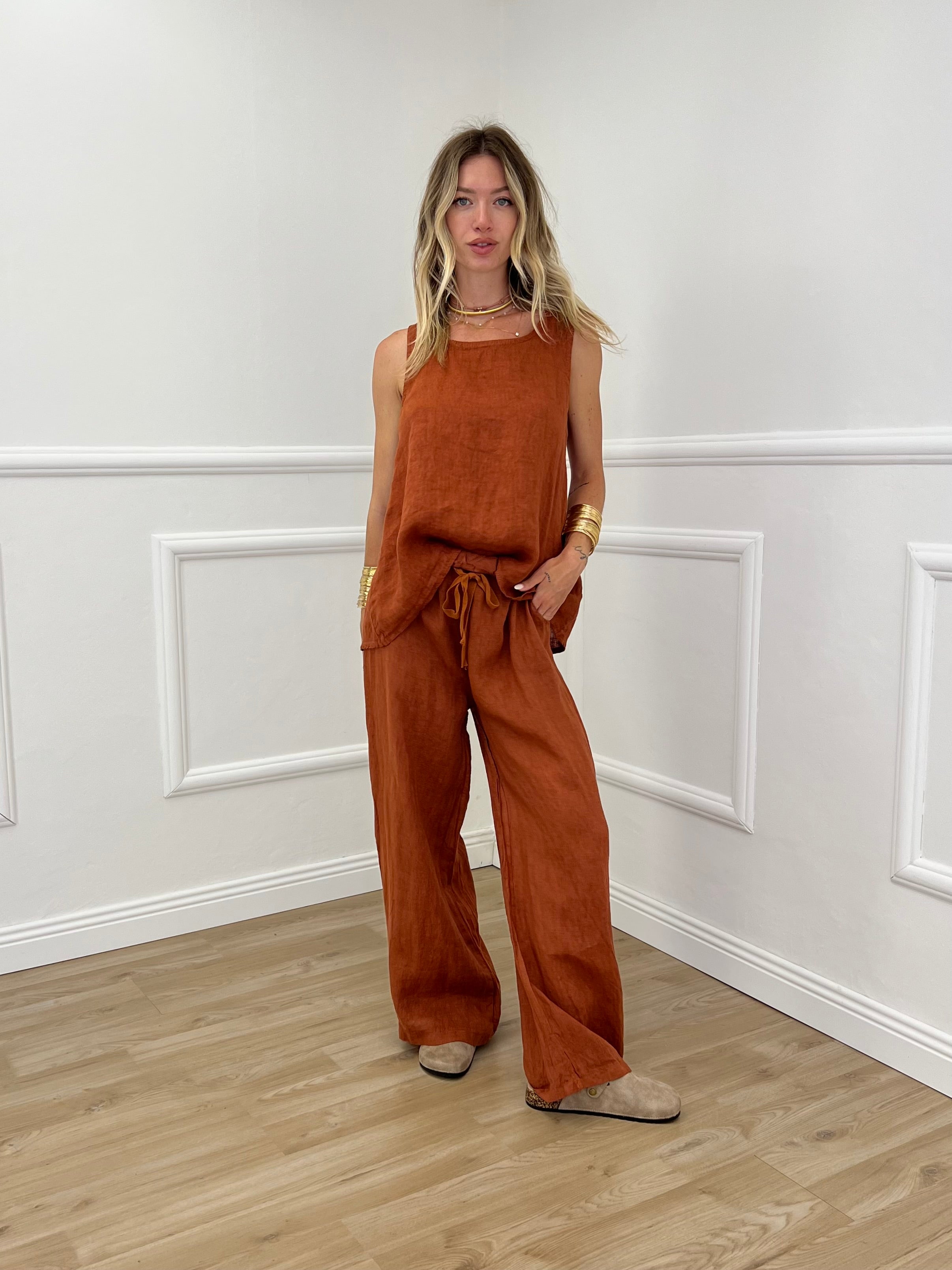 Top 100% Lino Bottoncini 89225 Mattone