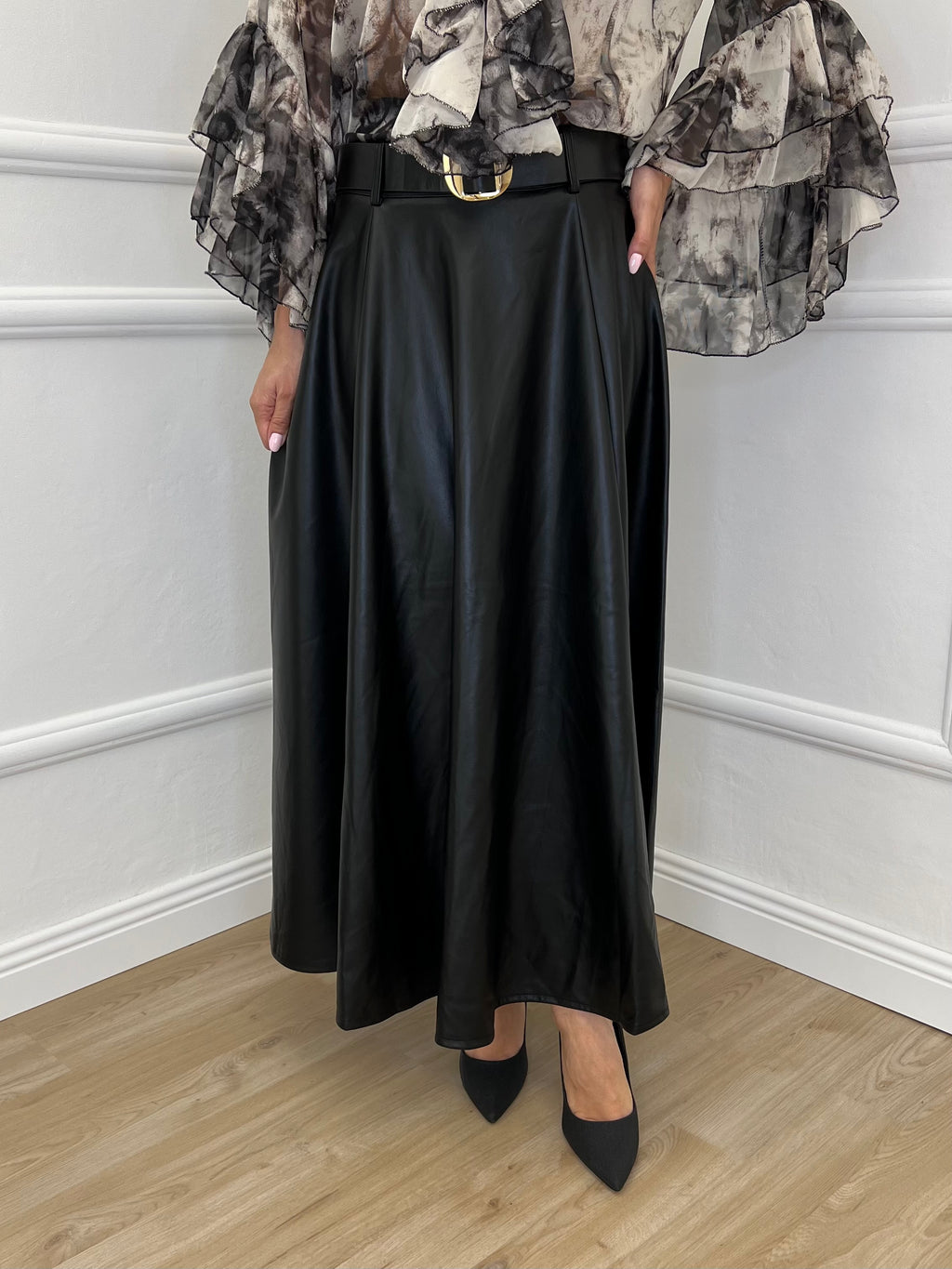 Gonna Ecopelle 8880 Nero - Bazar Abbigliamento