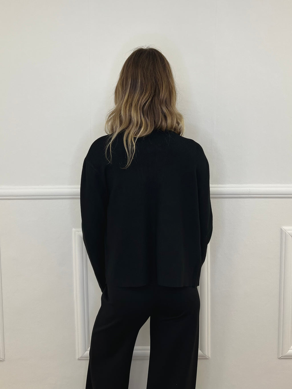 Cardigan Inserti Metallici E8066 Nero