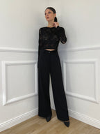 Pantalone Fluido 7229 Nero