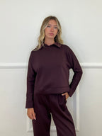 Tuta Oversize Girocollo D27629 Burgundy