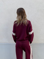 Tuta Viscosa Bande 23162 Burgundy