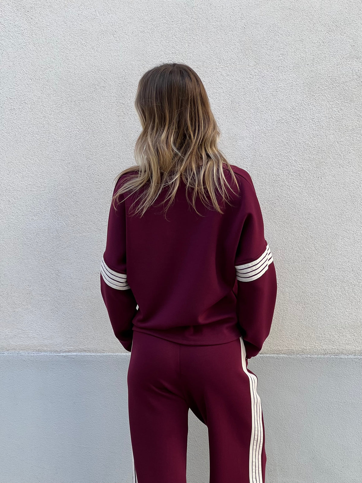 Tuta Viscosa Bande 23162 Burgundy