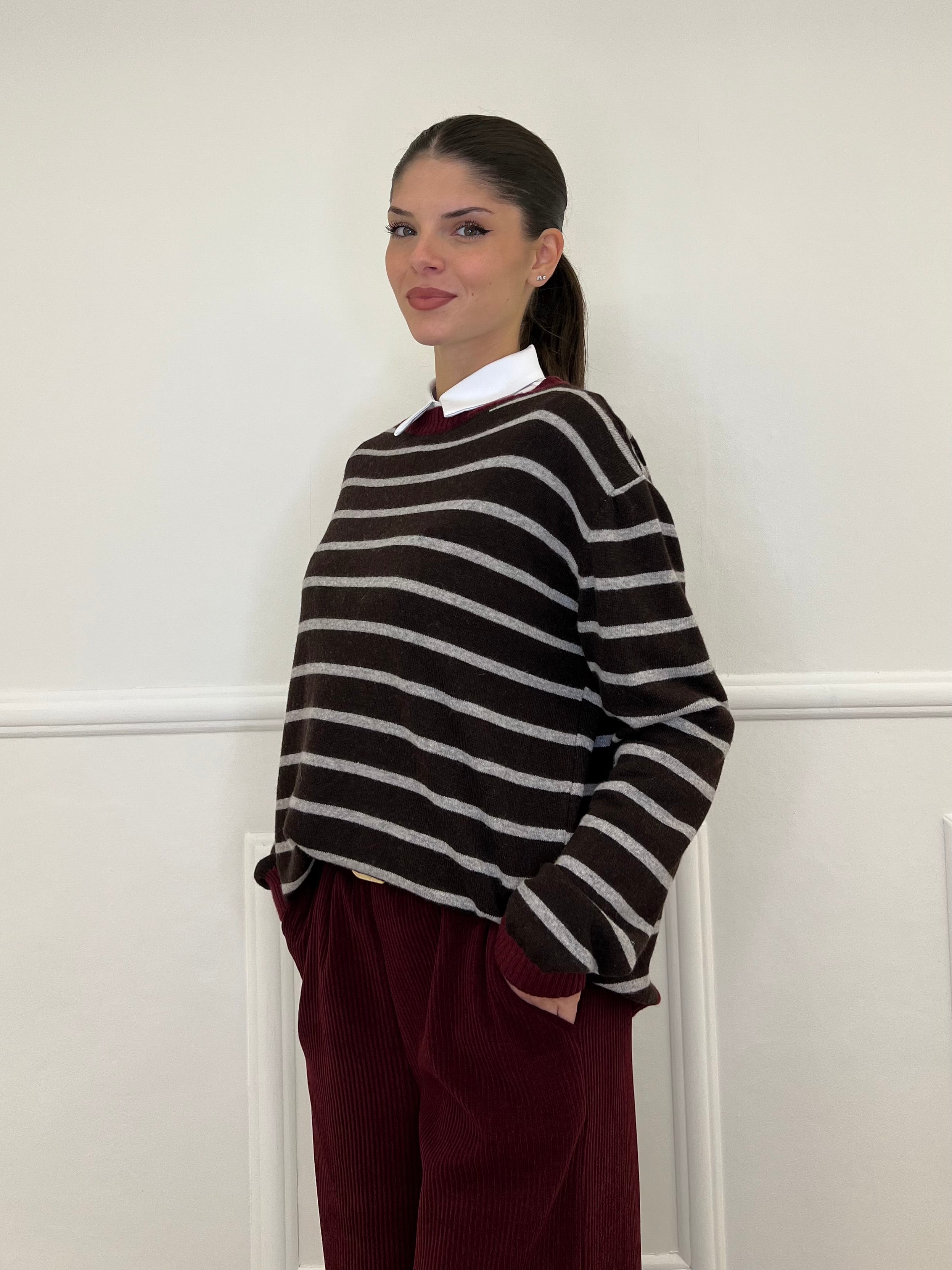 Maglia Cashmere Blend 10207 Moro