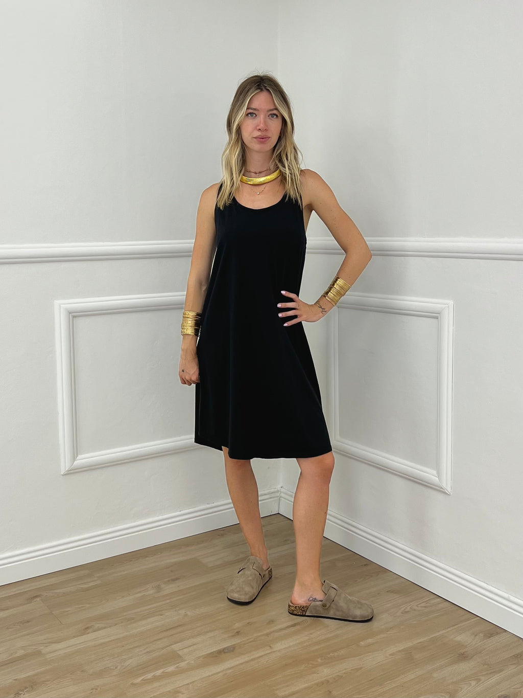 Vestito Cotone Cut Out A0894 Nero