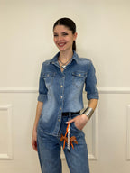 Camicia in Denim JC952 Azzurro