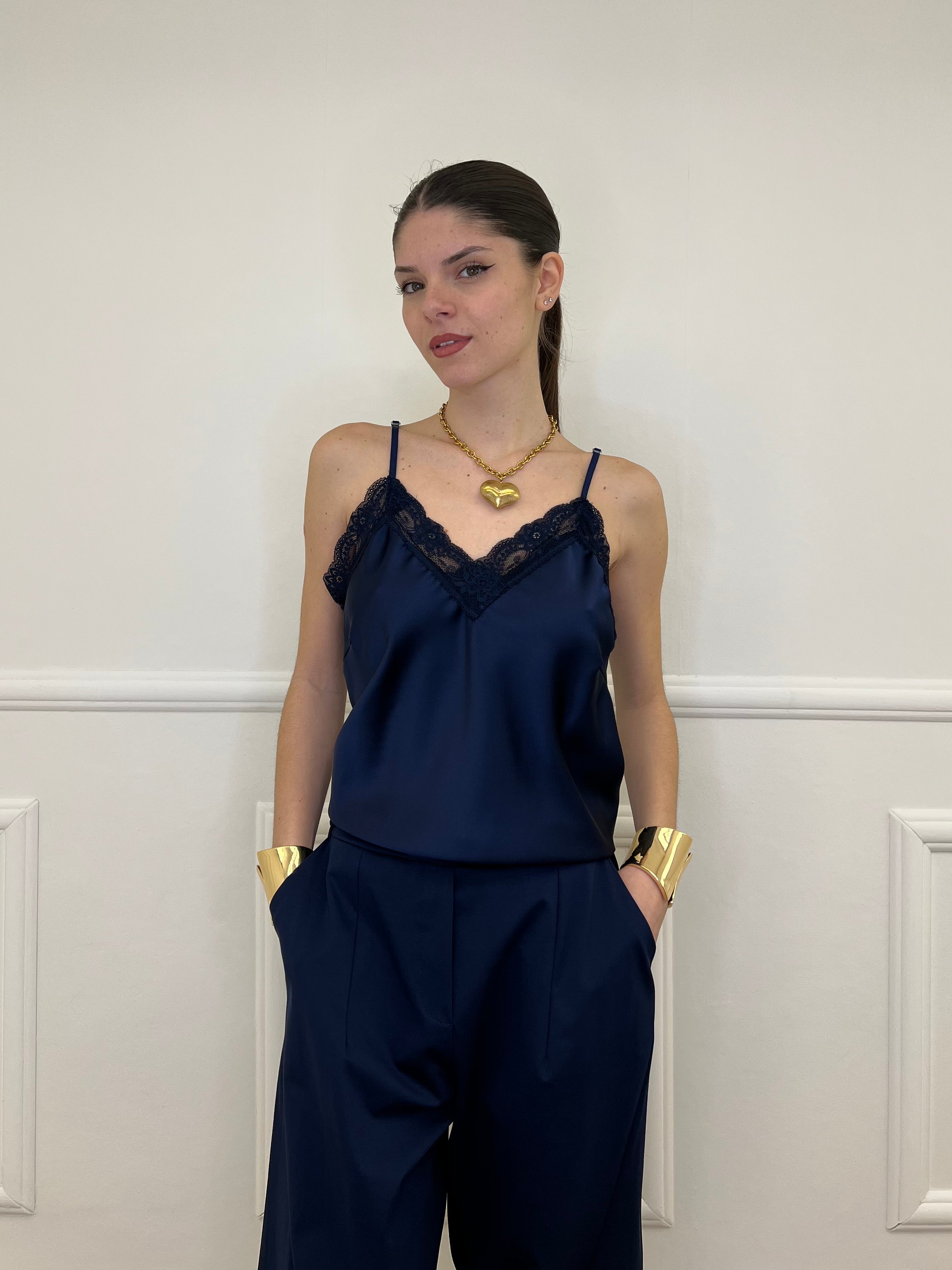 Top Satin Pizzo 1542