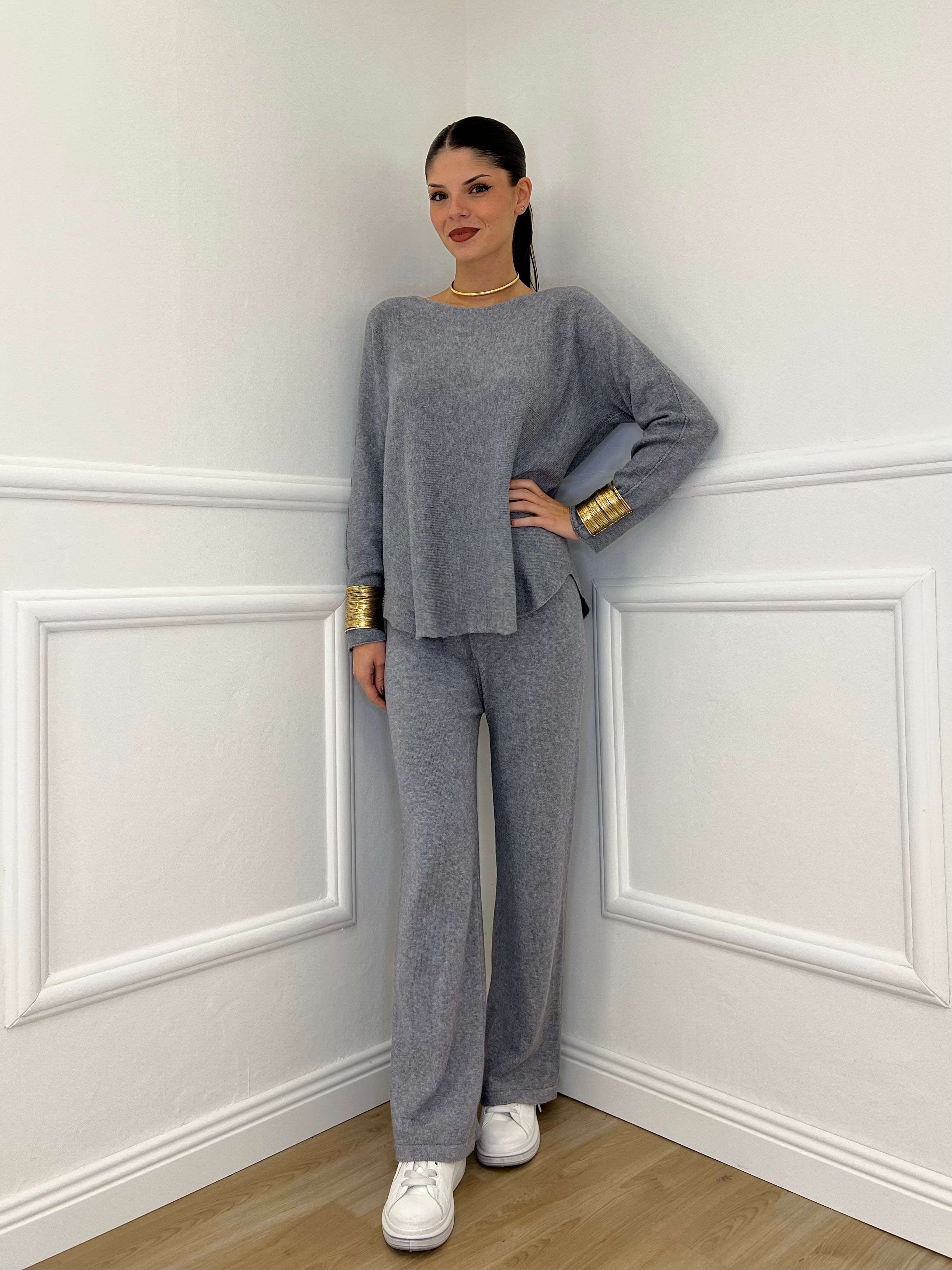 Completo Girocollo 24043 Grigio