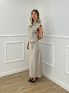 Gonna Longuette Satin 2236 Ecru