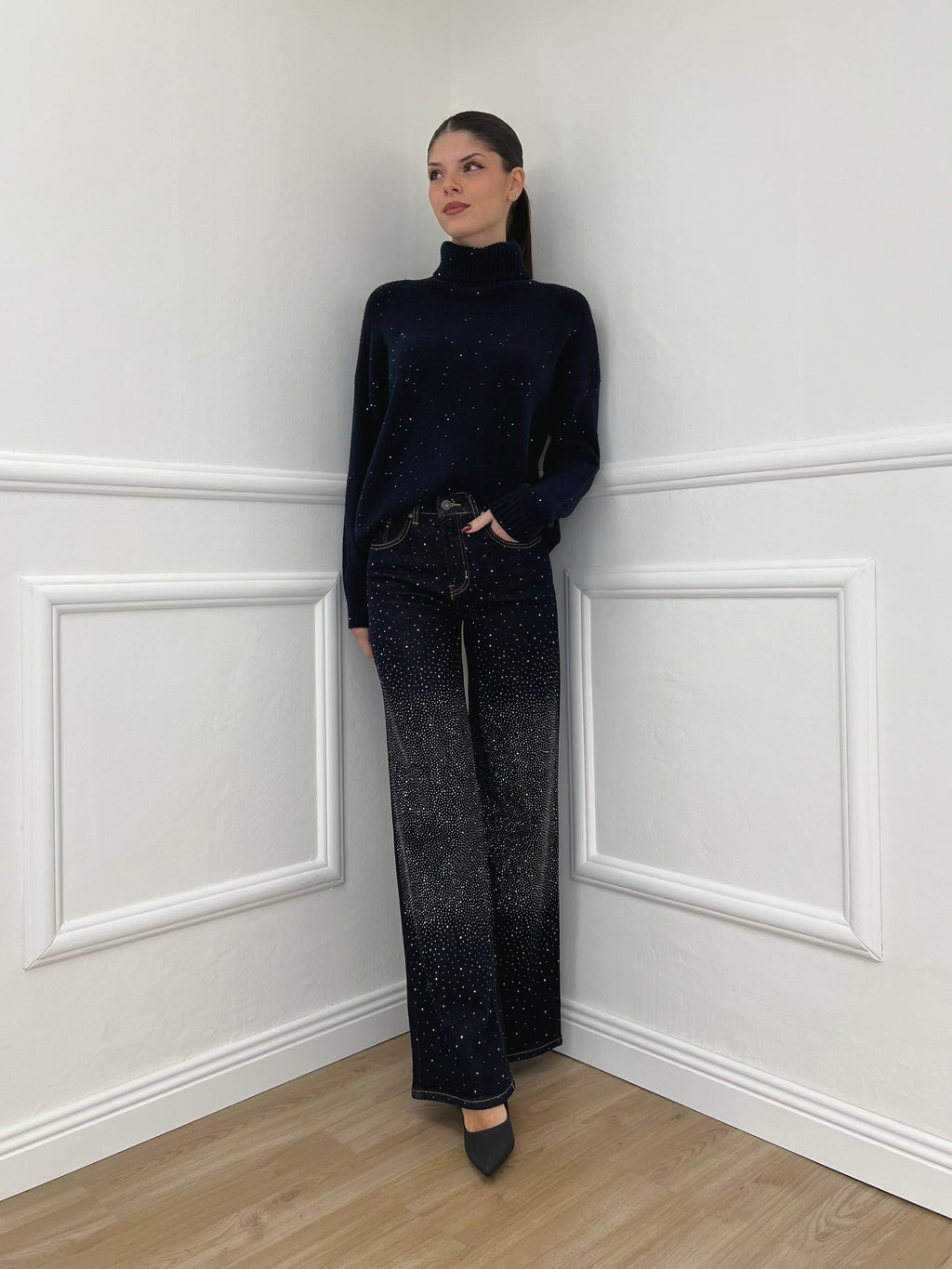 Dolcevita Micro Paillettes 25100 Blu