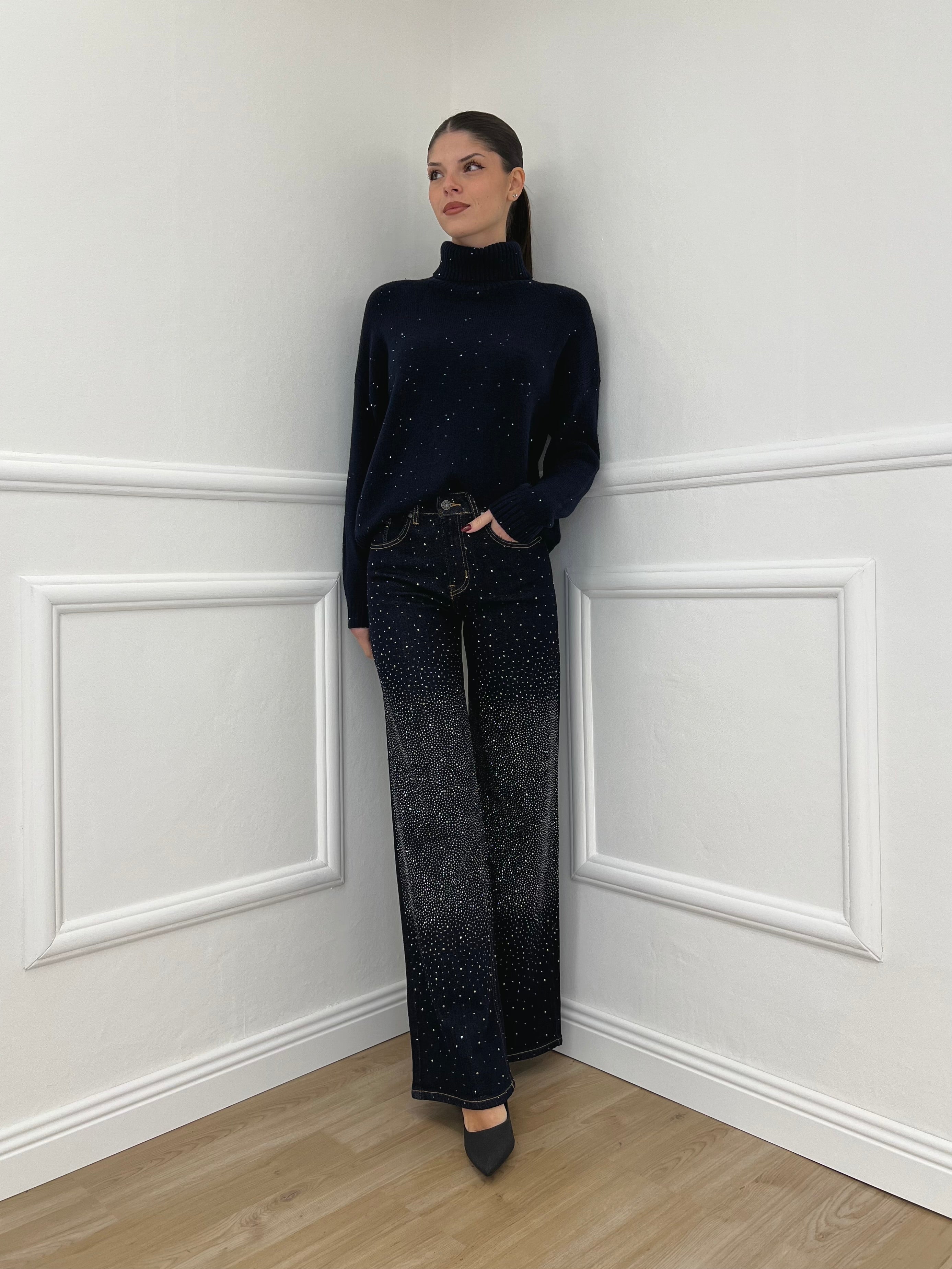 Dolcevita Micro Paillettes 25100 Blu