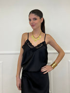 Top Satin con Pizzo 1542