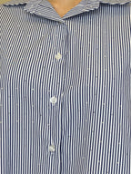 Camicia a Righe Micro Strass 82046 Blu