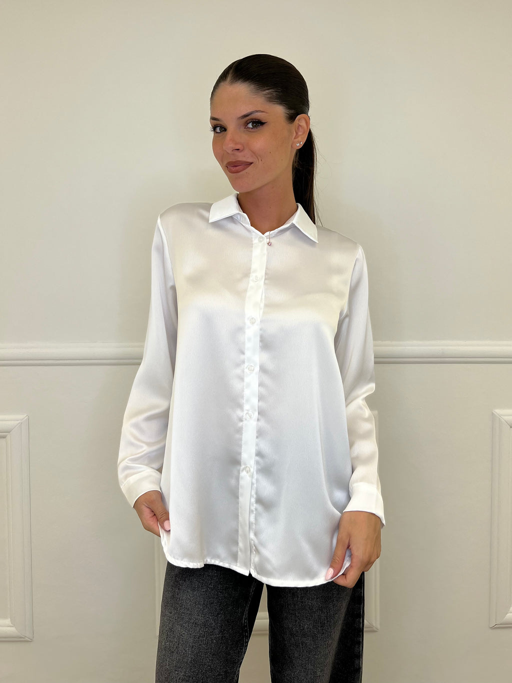 Camicia Satin 24244 Bianco