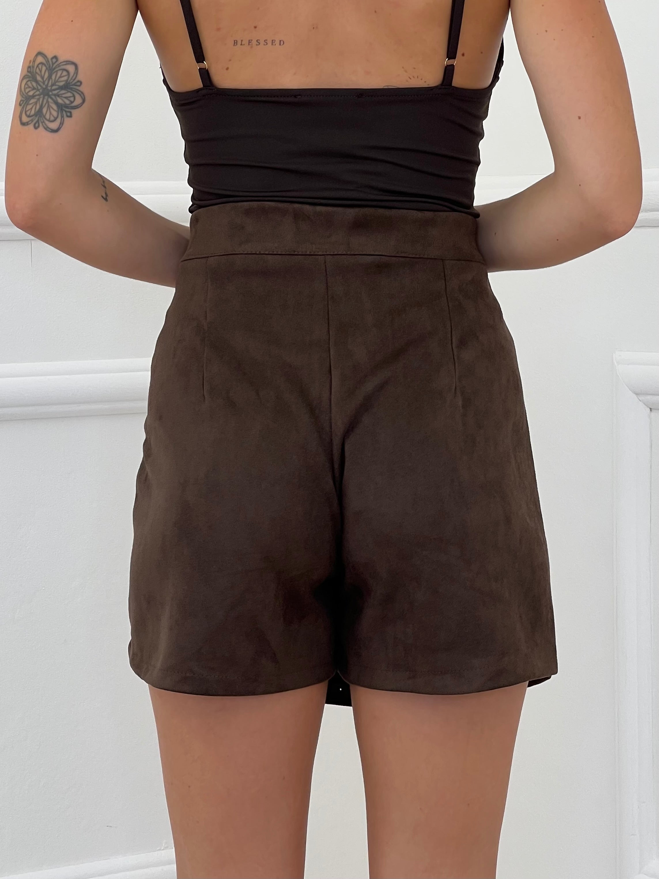 Panta Gonna Scamosciato Borchie D28091 Moro