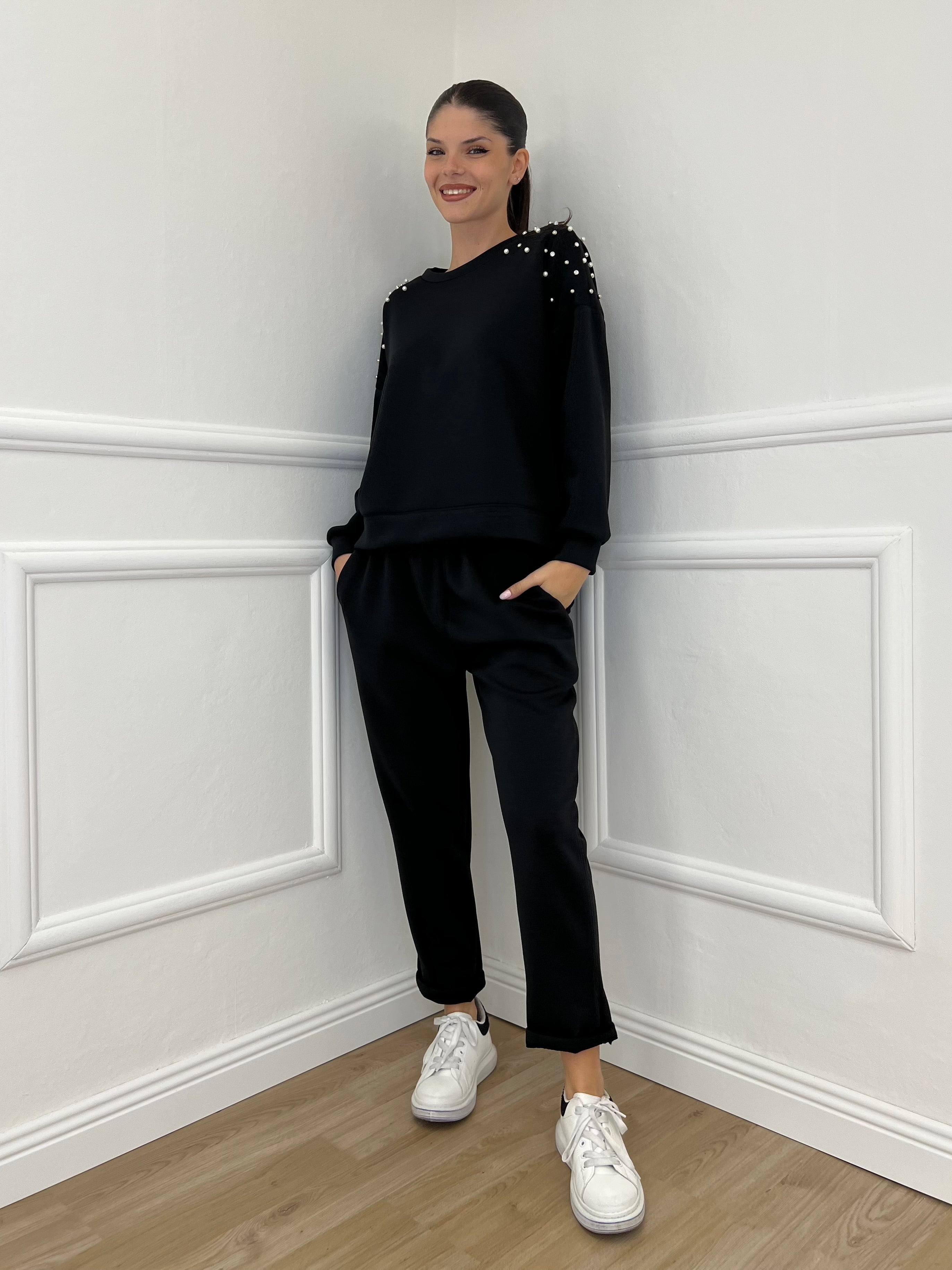 Pantalone Felpa 2252 Nero - Bazar Abbigliamento