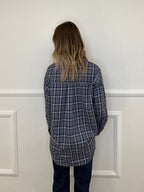 Camicia Over Check 17298 Blu