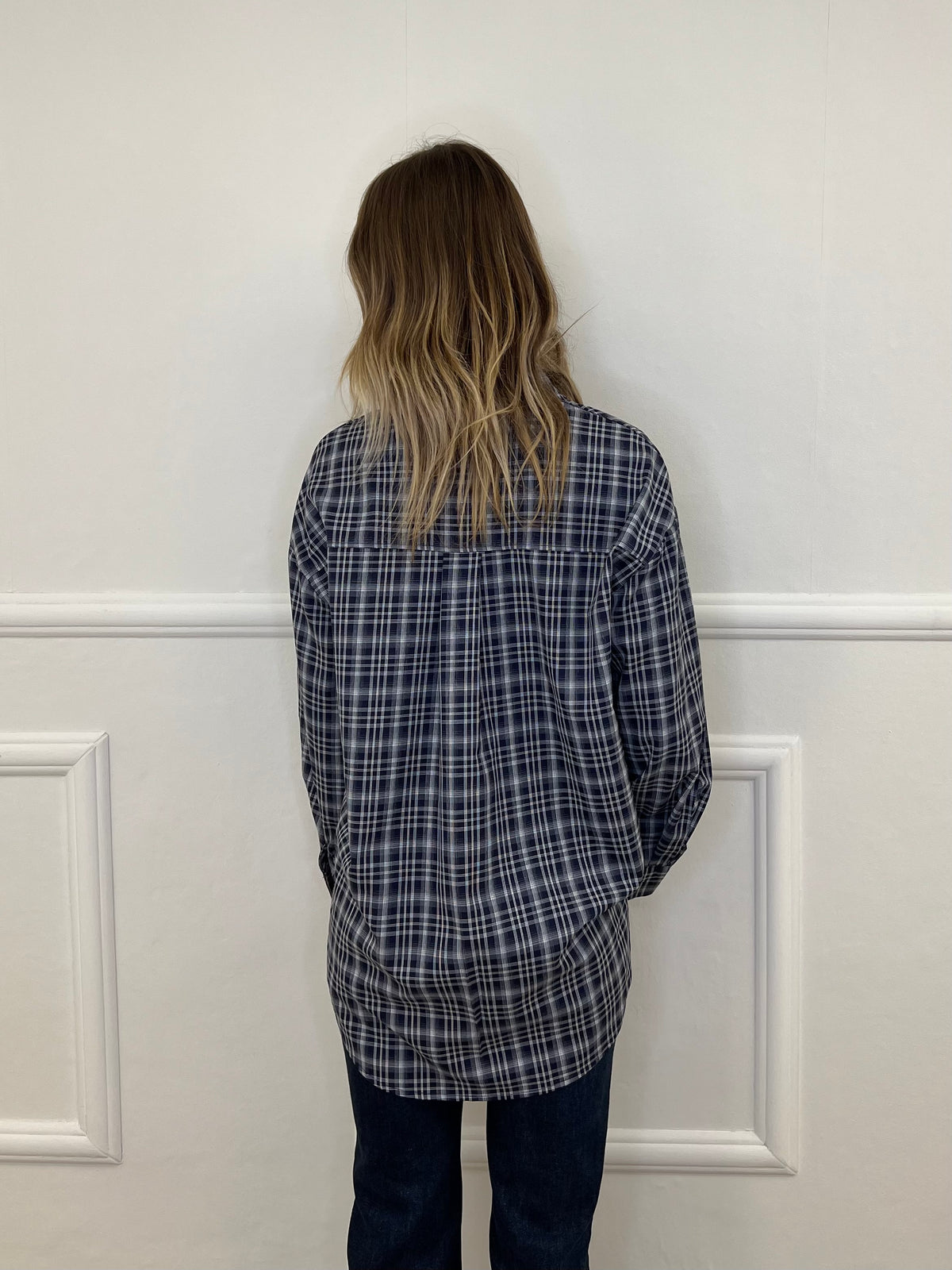 Camicia Over Check 17298 Blu