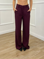 Tailleur Gessato Monopetto 83459 Burgundy