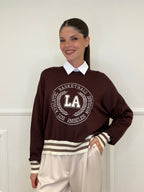 Maglia College Scatoletta BJ45 Caffè - Bazar Abbigliamento