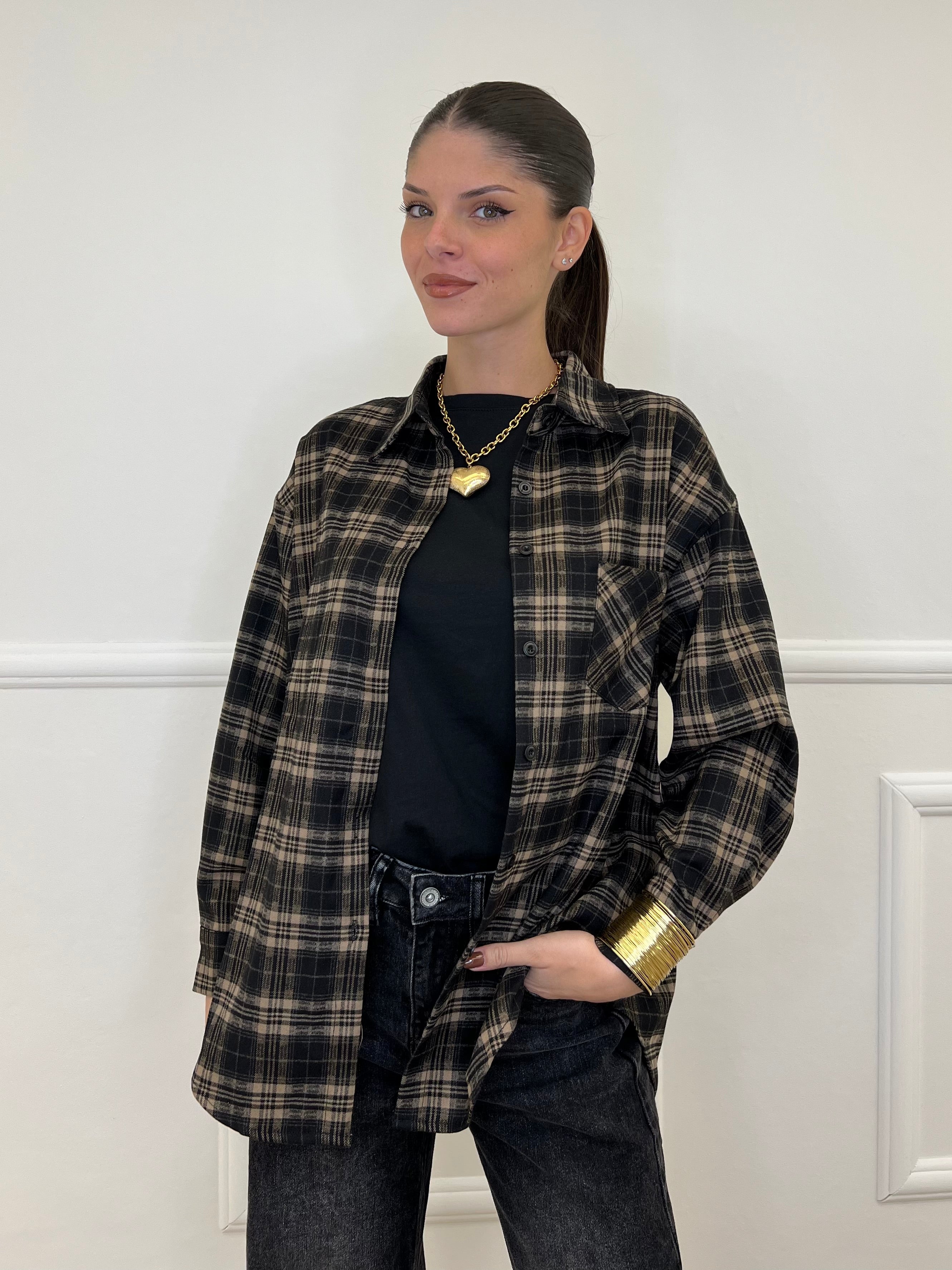 Camicia Over Galles 17181 Nero