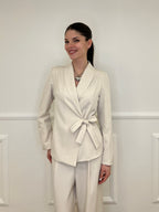 Tailleur con Fiocco 570851 Ecru