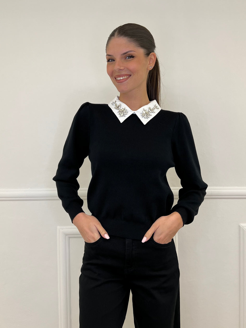 Maglia Collo Gioiello 7818 Nero