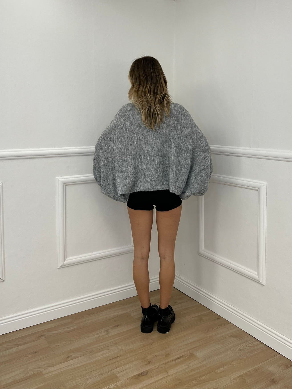 Maglia Mohair Pipistrello A132 Grigio